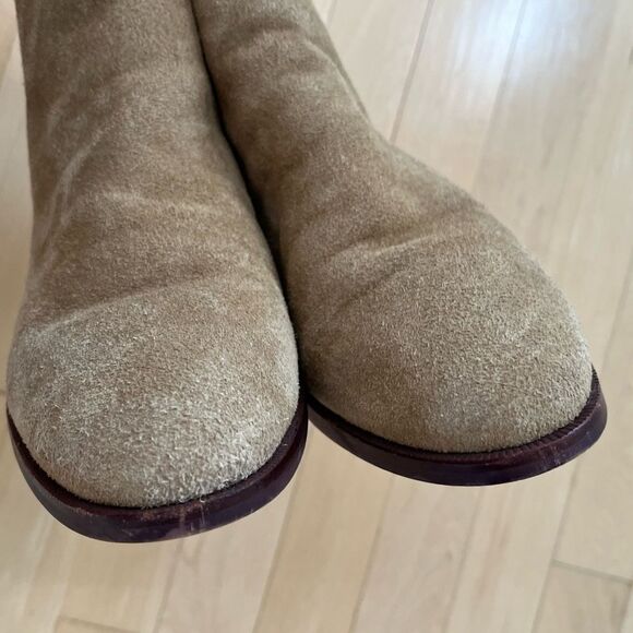 J. Crew Faux Fur Lined Suede Leather Chelsea Ankle Boots In Melted Caramel Tan - Picture 7 of 11